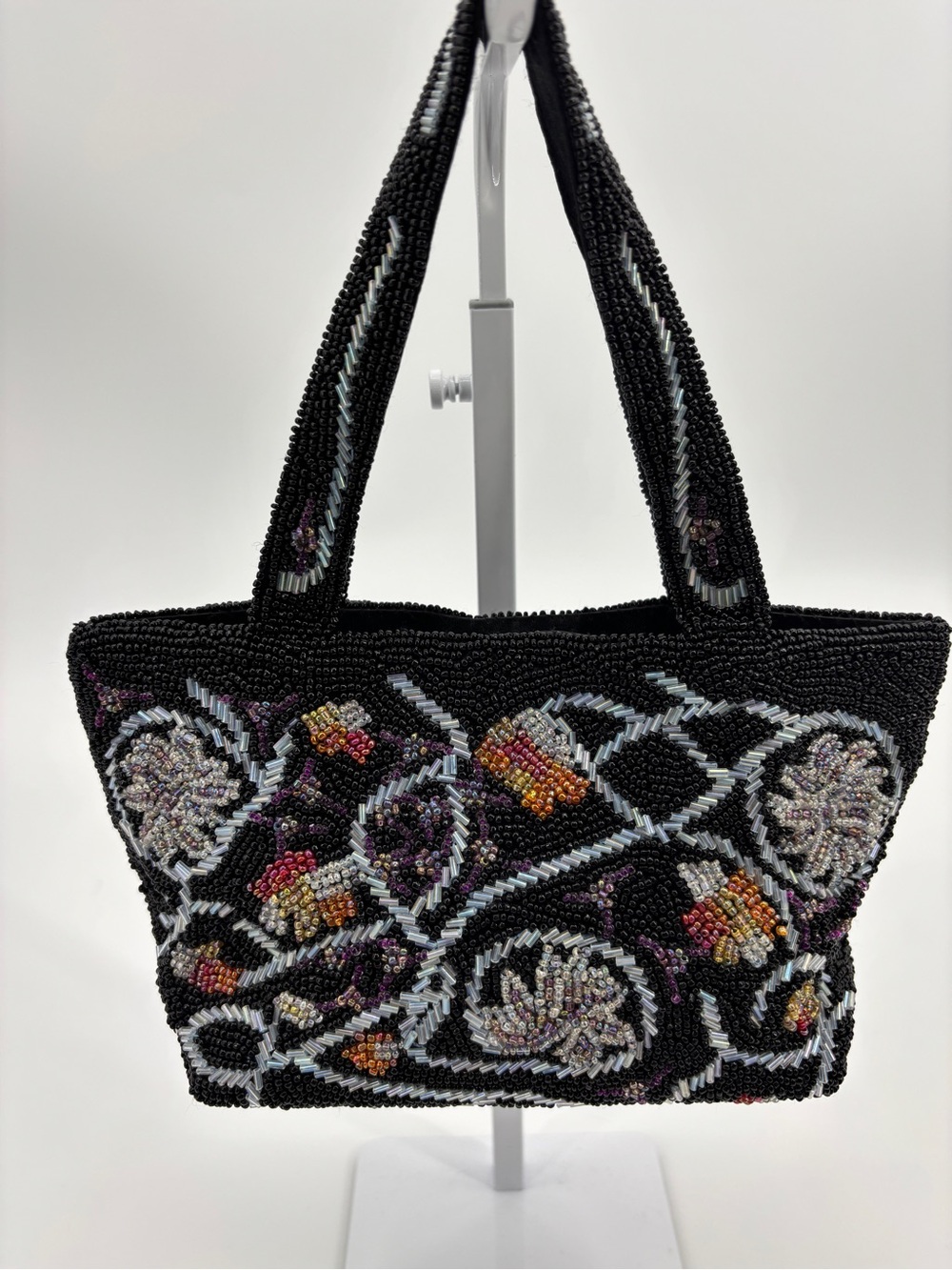 Christiana Black Beaded Small Purse